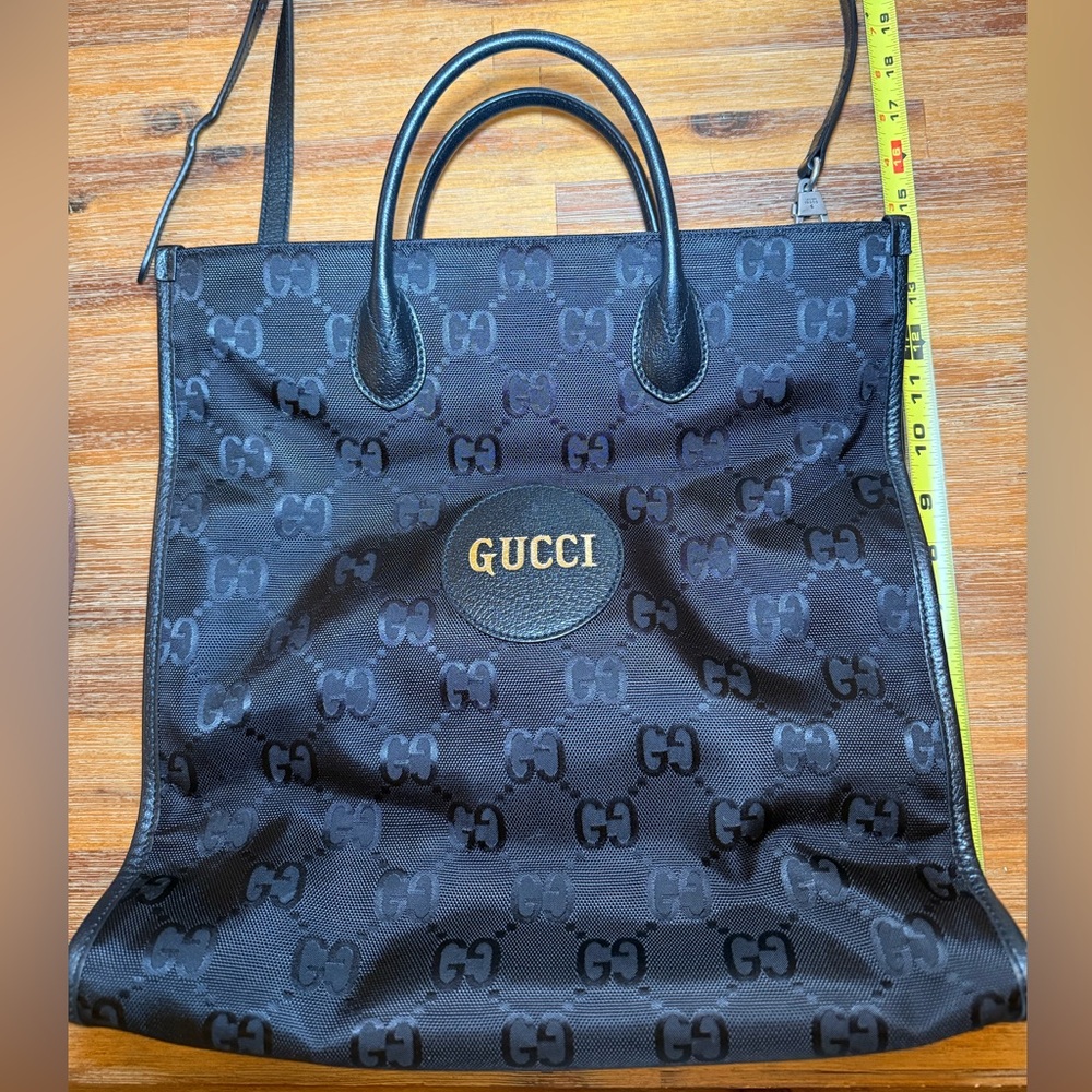 Gucci Off The Grid Long Tote GG Canvas with Gold Logo Patch